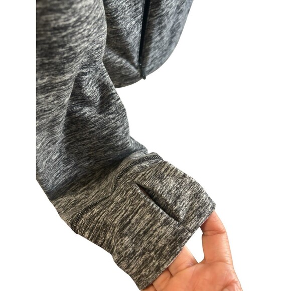 Lululemon Ready to Rulu Heathered Black Gray Fleece Pullover  W3DTYS size 2 - Picture 10 of 12